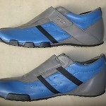 Diesel Kort Men’s Casual Slip-On Leather Shoes US 12 EUR 45 Grey – Blue 35112-84