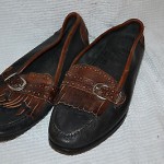 Cole Haan Men LEATHER Dress Shoes Sz 10 D Brown Black Tassel oxford penny loafer