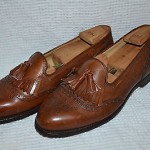 Cole Haan Men LEATHER Dress Shoes Sz 10.5 D Brown Tan Tassel oxford penny loafer