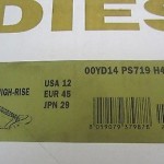 MENS DIESEL TAKE EBONY HIGH RISE NAVY CANVAS SIZE US 12 NIB 00YD14-PS719-H4267