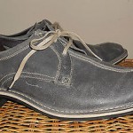 Cole Haan Men’s Gray Distressed Leather Oxford Shoes  (Size 13)