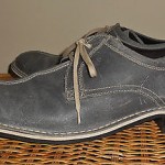 Cole Haan Men’s Gray Distressed Leather Oxford Shoes  (Size 13)