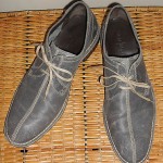 Cole Haan Men’s Gray Distressed Leather Oxford Shoes  (Size 13)