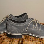 Cole Haan Men’s Gray Distressed Leather Oxford Shoes  (Size 13)