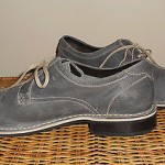 Cole Haan Men’s Gray Distressed Leather Oxford Shoes  (Size 13)