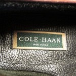 MENS COLE HAAN TWO TONE BLACK AND BROWN LEATHER PENNY LOAFERS SHOES 9.5 D