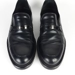 Boss Hugo Boss Black Leather Loafer Made in Italy Slip On Shoes Men Size 11