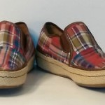 Cole Haan Mens Geneva Madras Plaid Espadrille Canvas Shoes Size 10 M New