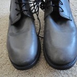 $195 Diesel vintage leather off black lace up boots 44 mens NEW
