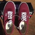 VANS LPE authentic, tawny port, true white, size 7 Mens / 8.5 Womens skate shoe