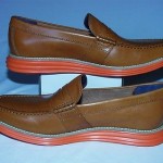 Cole Haan Lunargrand Penny Loafers, Leather Upper, Woodbury/Orange, 9.5 M, New