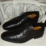 COLE HAAN Oxfords US 11.5 M Nike Air Heels Black Leather Mens Dress Shoes