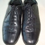 COLE HAAN NIKE AIR MENS BLACK LEATHER OXFORD SHOES SIZE 11.5 M