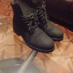 Timberland Boots 6 Inch Premium Scuffproof Textured Black Sz7.5
