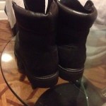 Timberland Boots 6 Inch Premium Scuffproof Textured Black Sz7.5