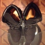 Timberland Boots 6 Inch Premium Scuffproof Textured Black Sz7.5