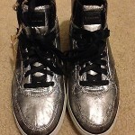 BRAND NEW DIESEL INVASION SILVER HI TOP SNEAKER  SZ:10.5