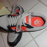 NEW Diesel Men’s Gunner Lace-Up Fashion Sneaker Shoes Leather Black/Paloma/spicy