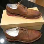 Cole Haan –  Mens Shoe – Air Franklin Wingtip – Bark Suede (Light Brown) w/ Box