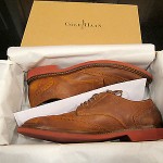 Cole Haan –  Mens Shoe – Air Franklin Wingtip – Bark Suede (Light Brown) w/ Box