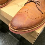 Cole Haan –  Mens Shoe – Air Franklin Wingtip – Bark Suede (Light Brown) w/ Box