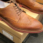 Cole Haan –  Mens Shoe – Air Franklin Wingtip – Bark Suede (Light Brown) w/ Box
