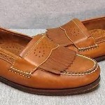 Mens COLE HAAN “Country” brown leather CASUAL LOAFERS w/ kiltie sz 9.5 D