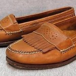 Mens COLE HAAN “Country” brown leather CASUAL LOAFERS w/ kiltie sz 9.5 D