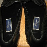 COLE HAAN ‘Bragano’ Gorgeous Black Woven Leather Slipons…EXCELLENT!!  12M