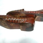 Cole Haan Bragano Sz. 9M Italy Woven Leather / brown & green weave