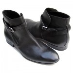 $425 Hugo Boss ITALY Red Label Mens Black Dress Ankle Boots 8 41 Casual 7.5 40.5