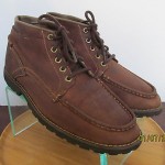 Mens sz 9.5 M brown leather rustic Timberland lace tie ankle work casual boots