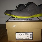 COLE HAAN LUNARGRAND WINGTIP OXFORD CHARCOAL GRAY VOLT SZ 9.5 C10226