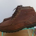 Mens sz 9.5 M brown leather rustic Timberland lace tie ankle work casual boots