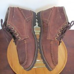 Mens sz 9.5 M brown leather rustic Timberland lace tie ankle work casual boots