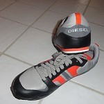 NEW Diesel Men’s Gunner Lace-Up Fashion Sneaker Shoes Leather Black/Paloma spicy