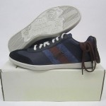 MENS DIESEL HAPPY HOURS LOUNGE INDIGO BLUE LEATHER US 12 NIB Y00508PS925H4597