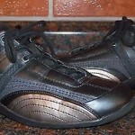 MENS HUGO BOSS ORANGE LABEL BLACK & PEWTER LEATHER LACE-UP CASUAL SHOE 41/8 M