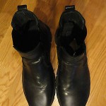 Cole Haan Mens Black Leather Pull-On Ankle Boots Shoes Size 9.5 M