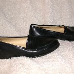 COLE HAAN BRAGANO BLACK ALL LEATHER PENNY STYLE LOAFERS MEN 9 MEDIUM ITALY