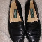 COLE HAAN BRAGANO BLACK ALL LEATHER PENNY STYLE LOAFERS MEN 9 MEDIUM ITALY