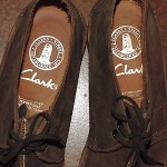 Clarks Chukka Brown Leather Lace Up Casual Shoe Boot Mens 9