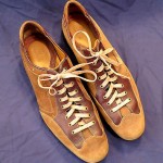 COLE HAAN NIKE AIR BROWN LEATHER & SUEDE OXFORDS MENS SZ 12 M