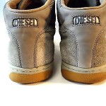 DIESEL Mens Gray Suede LEATHER High Top Sneakers Shoes 11 Eur 44.5 L@@K Idol!