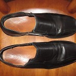 GREAT MEN’S COLE HAAN NIKE AIR BLACK LEATHER SLIP-ON LOAFERS – SIZE 12 M