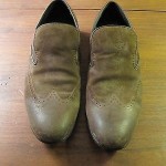Men’s Authentic Hugo Boss Slip On Shoes, Distressed Brown, Size 8M