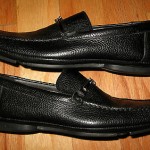 HUGO BOSS 50180916 MENS BLACK Driving Moccasins PEBBLED LEATHER LOAFERS SIZE 8.5