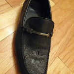 HUGO BOSS 50180916 MENS BLACK Driving Moccasins PEBBLED LEATHER LOAFERS SIZE 8.5