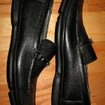 HUGO BOSS 50180916 MENS BLACK Driving Moccasins PEBBLED LEATHER LOAFERS SIZE 8.5