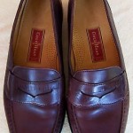 Men’s COLE HAAN City Burgundy Leather Moc Toe Penny Loafers/Shoes 12M